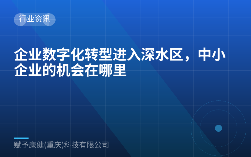 企业数字化转型进入深水区，中小企业的机会在哪里